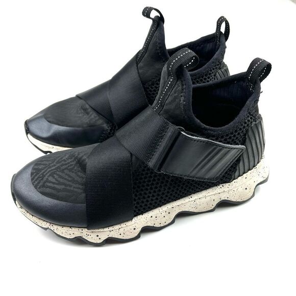 Sorel Black and White Women's Sneakers - Picture 2 of 9